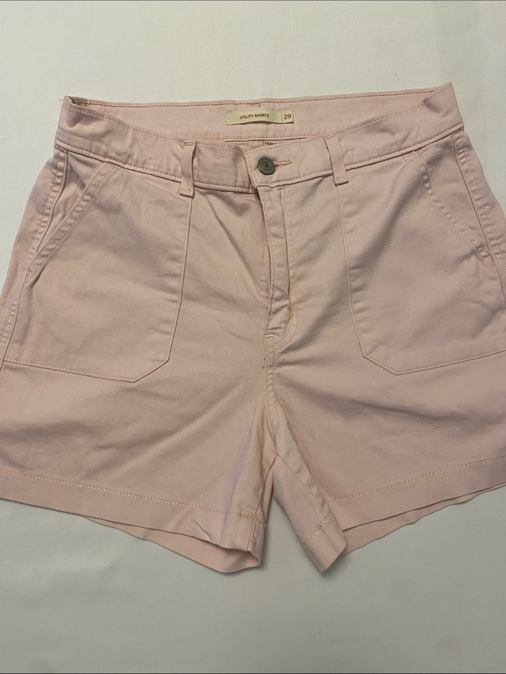 Levi Light Pink Utility Shorts 29